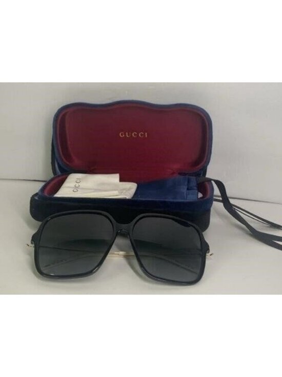 ?- New Authentic Gucci Grey Butterfly Ladies Sunglasses GG1267S 001 60 , descri main image 5